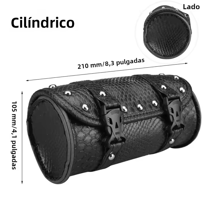 Bolsa De Sillín De Motocicleta De Cuero PU Con Patrón De Cocodrilo Bolsa De Equipaje Para Harley Sportster Chopper Bobber Cruiser - 1