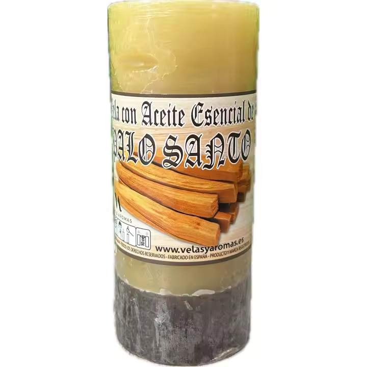 Velas & Aromas, Vela Velón de 7 Potencias, Vela Palo Santo, Vela Mano Fátima, Altura 14cm x Ancho 6.20cm, Vela artesanal, Hecha en España Duración 72 horas aprox. - 1