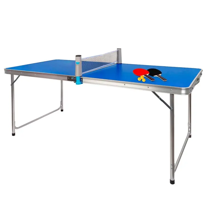 Devessport Mesa de Ping Pong Plegable - Exterior e Interior - 120x60x70 - Incluye Raquetas y Pelotas - 1