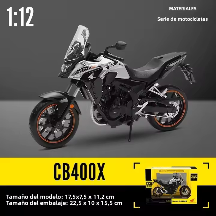 Honda CB400X Diecast Modelo De Motocicleta a Escala 1/12 Realista Para Enthusiasts De Bicis Regalo Ideal Para Todas Las Edades Metal - 1