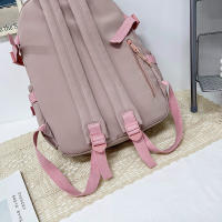 Mochila De Nylon Impermeable Para Mujer Con Múltiples Bolsillos Kawaii Para Estudiantes Con Capacidad Para Laptop Y Libros - details 36