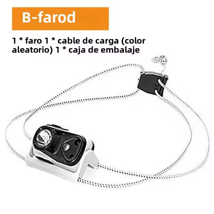 Linterna Frontal Portátil XPG Sensor Con 4 Modos Recargable USB Alta Brillo Luz De Noche Trabajo Head Torch - 1