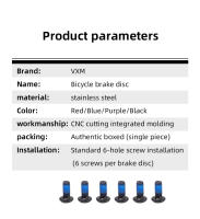 VXM Frenos De Disco Para Bicicleta Pads G3CS Multicolor Ultraligero 6 Bolts Piezas Para Ruedas De 160/180/203mm MTB Y Ciclismo De Carretera - details 2