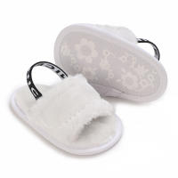Sandalias Clásicas Para Bebés De Mujer Suaves Y Transpirables Zapatos De Piel De Conejo Con Cordones Cierre Elástico Estilo Princesa - details 6