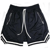 Shorts De Fitness Para Hombre Verano Gimnasio Baloncesto Deportes Entrenamiento Correr Secado Rápido Pantalones Cortos De Correr Con Bolsillos Cierre De Cremallera - details 6