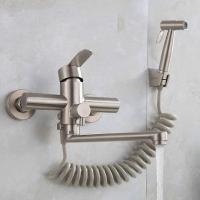 Sola Manija Grifo de Cocina montado en la comparación con Ducha de mano, Con Pistola de pulverización, fregadero de Cocina, Grifo de Maple inoxidable, Agua Caliente/fría, bañera de Lavadería, Rotatab - details 2
