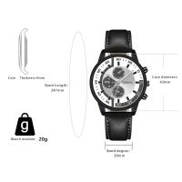 Reloj Digital Para Hombre Con Cinta Graduada Reloj De Cuarzo Para Hombre Resistentes Al Agua 3Bar Material De Correa De Cuero Estilo Casual Y Moda - details 5