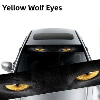 Pegatinas De Ventorznal Del Coche Con Efecto 3D Diseño Personalizado De Ojos De Lobo Y Patrón De Fantasma Interesantes Para Adornar El Parabrisas - details 4
