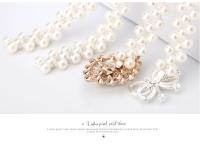 Cinturón decorativo de perlas para mujer - Estilo coreano con strass, ajustable para vestidos y looks dulces - details 17