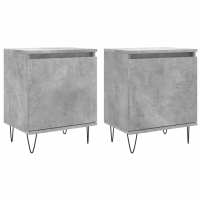 vidaXL Mesitas de noche 2 unidades madera de ingeniería 40x30x50 cm Blanco, Blanco brillante, Roble Sonoma Mesita habitacion mesitas de noche dormitorio para Salón, Estudio, Mesa Auxiliar - details 3