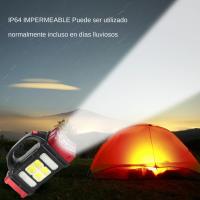 Linterna LED De Alta Potencia Para Camping Torcha De Trabajo Luz Solar Recargable 4 Modos USB Impermeable Para Exteriores - details 11