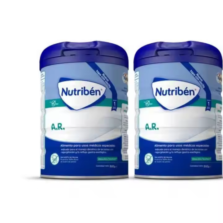 Nutriben AR - Pack 2 x 800gr. Leche en Polvo Bebé-Sin Aceite de Palma-1 Bote de 800gr - 1