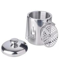 Cubeta De Hielo Con Pinzas Y Portabotellas Doble 1.3L Acero Inoxidable Para Fiestas En Casa Y Bar Chiller Porta Cerveza Y Champán Con Asa - details 0
