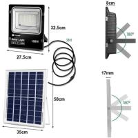 Foco LED Exterior Solar Coshano 100W | Luz Blanca 6500K | 224 Leds | Mando a Distancia - details 2
