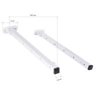 Cofan Tendedero de pared abatible | Juego de 2 soportes | Aplicación hasta 150 cm | Incluye tornillos y tacos | Longitud: 50,5 cm - details 1