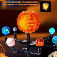 Bloques De Construcción Del Sistema Solar Espacial Con Luz Y 9 Planetas Set De Rocket Exploración Educativa Regalos Para Niños Y Niñas - details 0