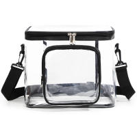 Bolsa de almacenamiento de gran capacidad, sencilla y elegante, bolsa de cosméticos, neceser, bolso de mensajero de hombro, bolsa de almuerzo transparente - details 4