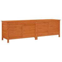 vidaXL Arcón de jardín madera maciza abeto marrón 198,5x50x56,5 cm - details 1