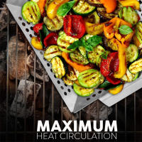 Cesta De Asado LMETJMA Para Vegetales Acero Inoxidable Gran Cesta De BBQ Para Barbacoa En Carbón Y Gas JT58 Resistente Al Calor Y Fácil De Limpiar - details 5