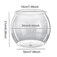 Tanque De Peces De Plástico Transparente Y Fracturante Decoración De Escritorio En Forma De Bola Disponible En Dos Tamaños Sin Borras Multipropósito Para Decoración De Hogar Y Escritorio - details 7