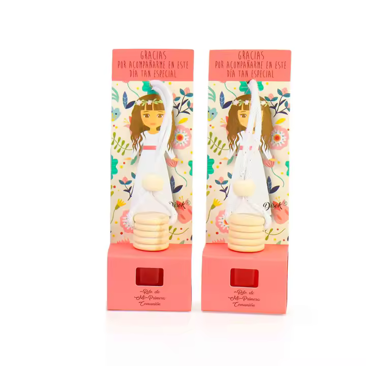 Pack de 6 a 30 unidades de Ambientadores para coche, Aroma a chucherías, Recuerdo de primera comunión, Detalles para comunión niño y Detalles para comunión niña, Regalos para invitados originales, Regalantes.com - 1
