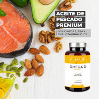 Omega 3 Cápsulas 2000mg Puro - DHA y EPA Alta Concentración - Aceite de Pescado Vitaminas D E - 60 Cápsulas Fish Oil Omega 3 Nutralie - details 0