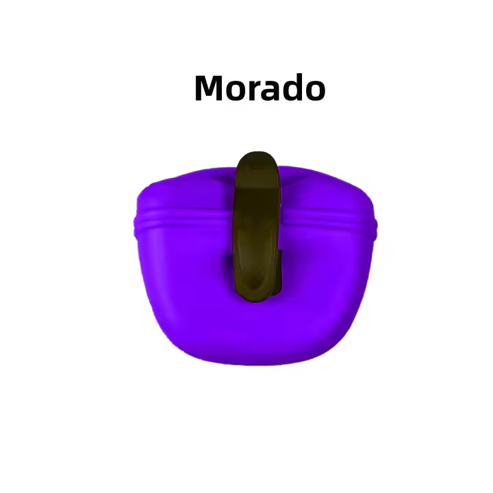 Bolsa De Cintura Para Entrenamiento De Perros De Silicona Con Clip Magnético Almacenamiento De Alimentos Para Premios Para Puppies Bolsa Portátil Para Salidas Con Alimentos Para Perros - 1