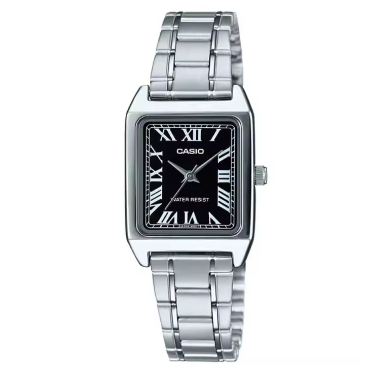 Reloj de pulsera CASIO Collection - LTP-V007D-1B correa color: Gris plata Dial Negro Mujer - 1