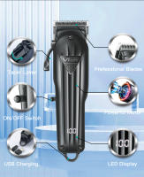 Cortadora De Pelo VGR Para Hombres Kit Profesional De Peluquería Eléctrica Y Sin Cable Corte Rápido Recargable Con Ajuste De Longitud Automático - details 3