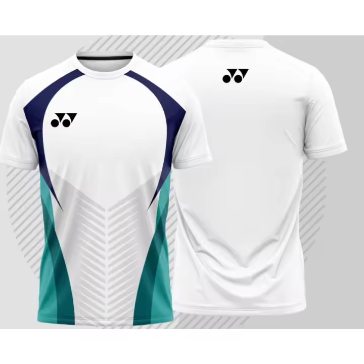 Camiseta Deportiva De Moda Para Hombres Talla Grande Casual Con Estampado 3D Manga Corta Para Badminton Y Correr - 1