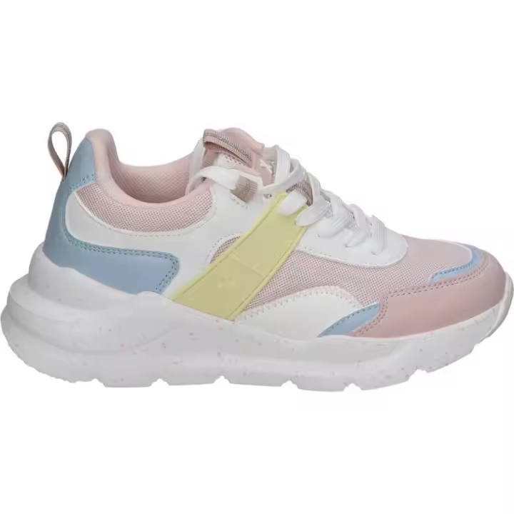 XTI KIDS | Zapatillas Bajas XTI KIDS para Niña – Deportivas con Plataforma Multicolor – Sneakers con Cordones –Estilo Casual – Cómodas – Polipiel – Versátiles – Modelo 151147 - 1