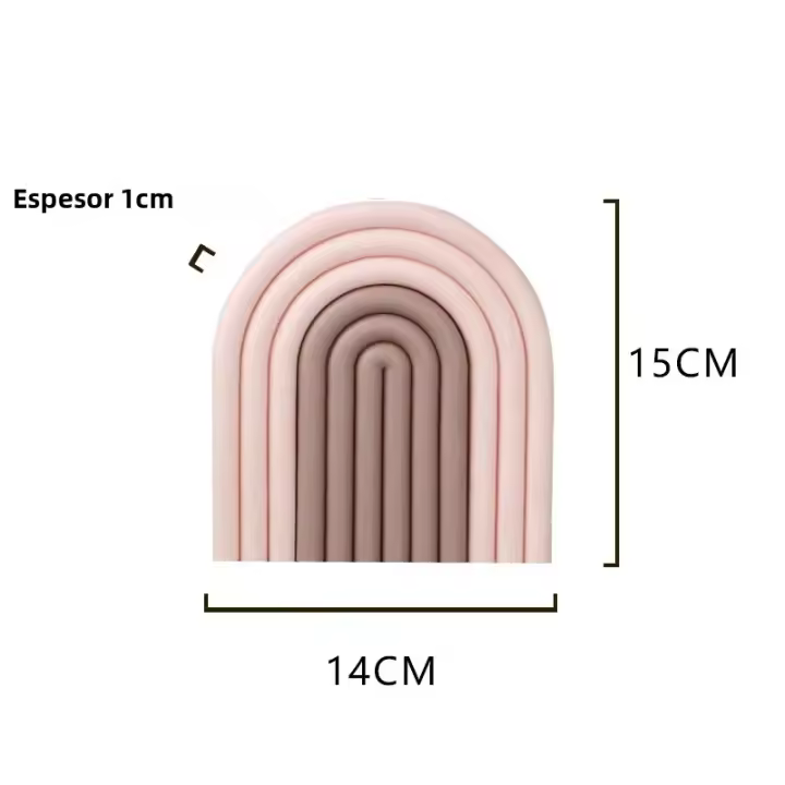 Silicona Tapetes De Mesa Aislante De Calor Anti-deslizante Para Taza De Té Leche Taza De Café Herramienta De Cocina Irregular Moderno Sin Químicos Dañinos - 1