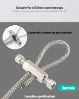 Pinza deSuspensión Ajustable De Metal Para Cables De Acero 1PCS Clavija De Fijación Con Llave Para Cables De Acero Fuerte Para 4/5/6mm - details 1
