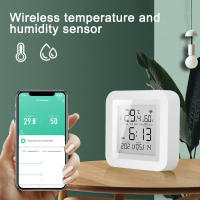 Sensor De Temperatura Y Humedad WiFi Tuya Para Hogar Inteligente Compatibilidad Con Alexa Y Google Assistant Termómetro Higrómetro Digital Soporte Vertical Y Horizontal - details 0