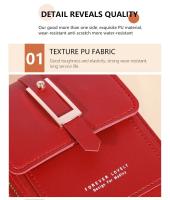 Bolso Bandolera De Cuero Sintético Moda Con Pantalla Táctil Y Pochete Exterior Para Mujer Estilo Inglés Vertical Con Slots Para Tarjetas - details 8