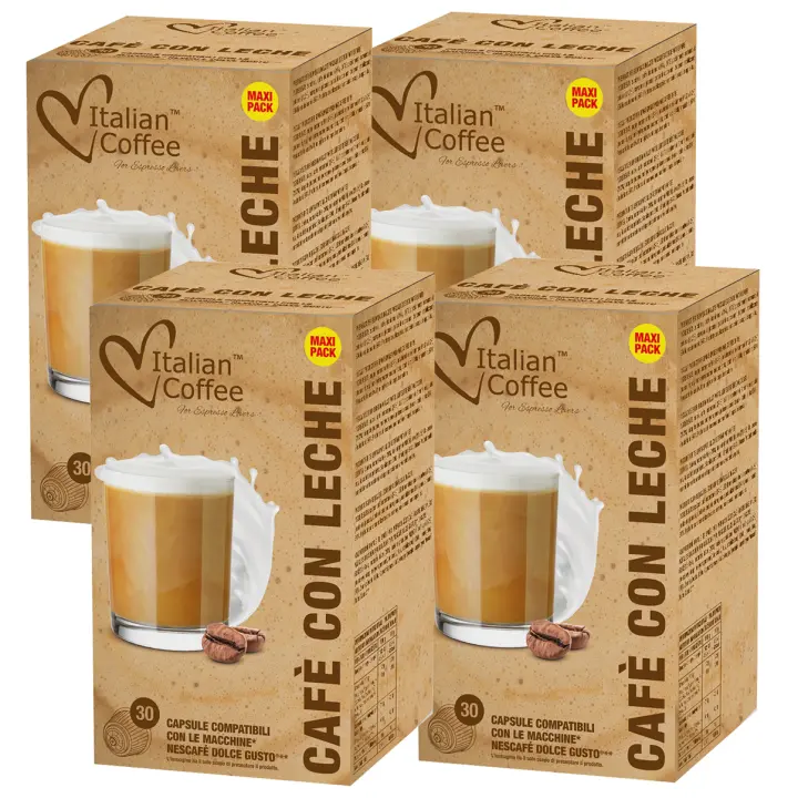 (30 x 4)  120 Cápsulas Café con Leche  Compatibles Dolce Gusto®** - 1