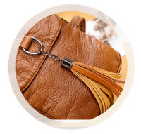 Bolso De Hombro De Cuero PU Con Borla Moda Para Mujer Bolsa Bandolera Casual Con Bolsillo Para Teléfono Móvil - details 22