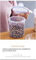 Caja De Almacenamiento Sellada Para Cocina 4Pcs Gran Capacidad Transparente Organizador De Alimentos Plástico a Prueba De Humedad Jars Para Granos - details 7
