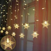 Curtain De Navidad LED Con Icicles Y Enredaderas De Hadas 4M Decoración Para Jardín Fiesta Hogar Año Nuevo - details 18