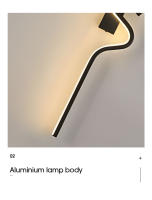 Lámpara De Pared LED Negra Para Interior Iluminación Moderna Para Sofa TV Dormitorio AC85-265V Sin Ajuste Dimmer Incluye Bombilla - details 9