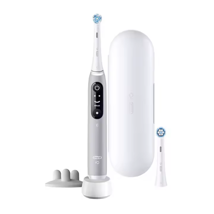 Oral-B iO 6S cepillo eléctrico con 2 cabezales y 1 estuche de viaje diseñado por Braun. Negro y Gris - 1