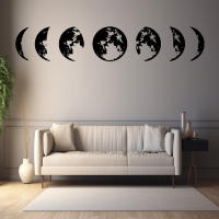 Pegatina De Pared Creativa De Luna Vinilo Arte Para Decoración De Hogar Apto Para Habitaciones De Niños Adhesivo Removible Impermeable Decoración Para Pared Sala De Estar Dormitorio - details 8