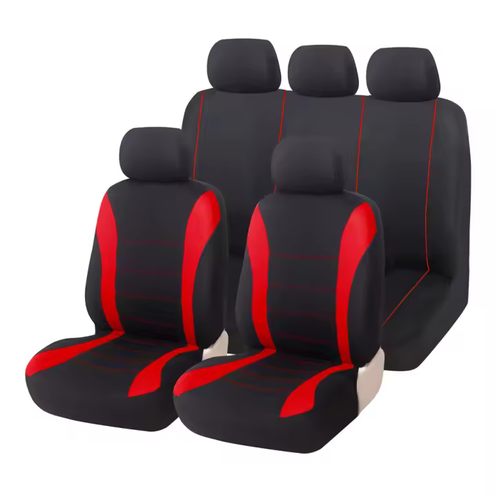 Funda de asiento de coche universal con cojín todo incluido de tela - 1