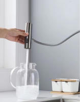 Grifo De Cocina Táctil YCRAYS En Negro Y Niquel Cepillo Sensor 3 Modos Retráctil Mezclador De Agua Caliente Y Fría Para Fregadero - details 7