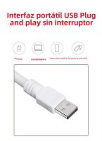 Lámpara Portátil De Lectura LED Con 18 Luces Protección Ocular USB Direct Plug Para Dormitorio Y Estudio Luz Nocturna Disponible - details 4