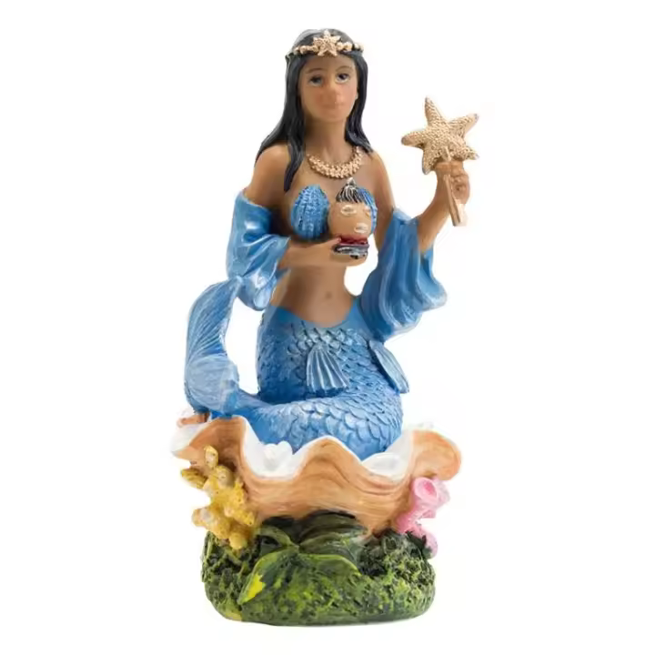 DRW Figura Yemaya resina pintada a mano de 12 cm - 1