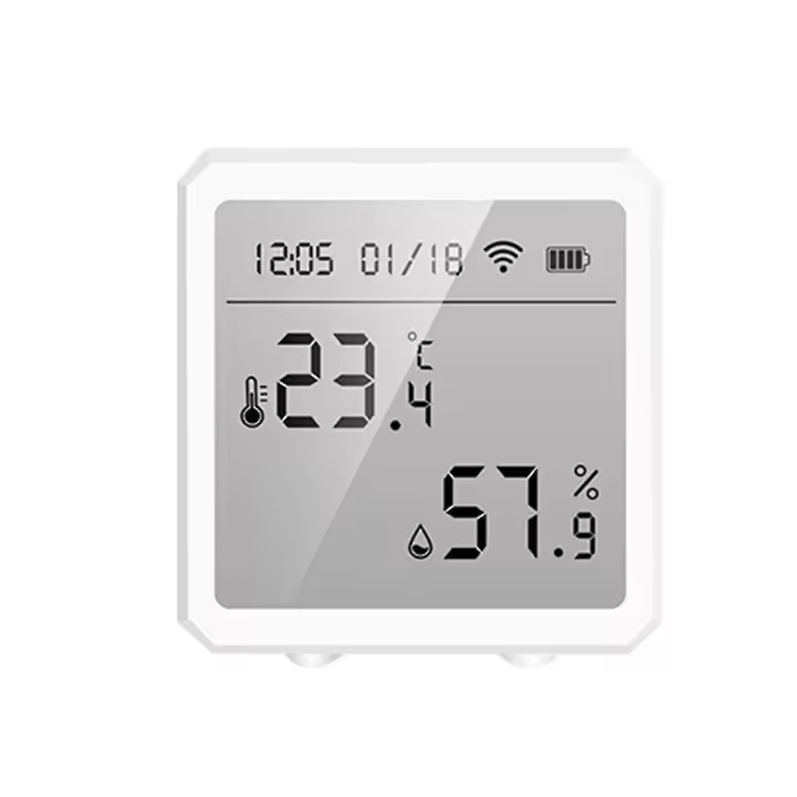Termómetro higrómetro inteligente con wifi y control por voz, sensor de humedad y temperatura ambiente inalámbrico, batería. - 1