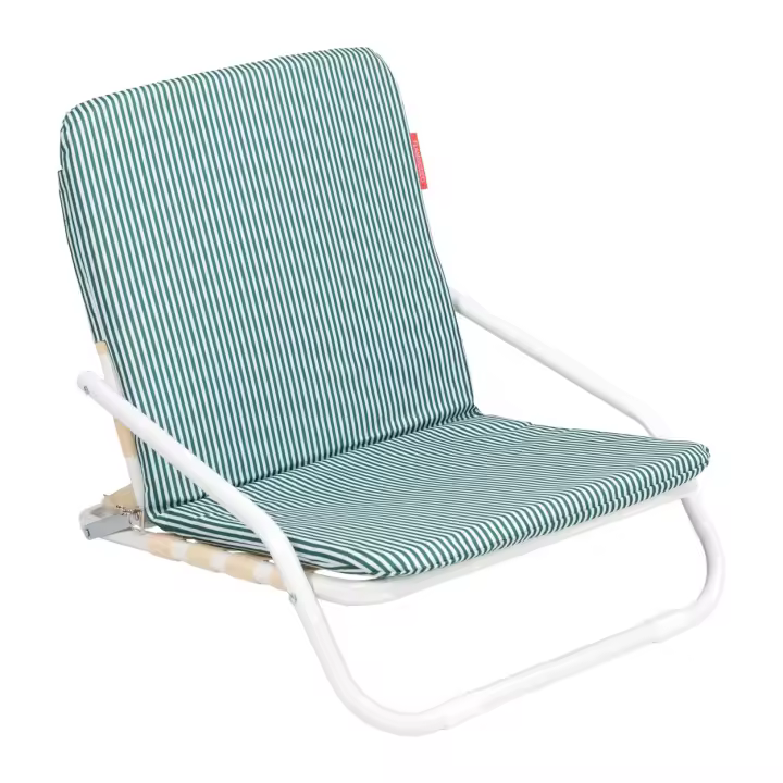 Flamingueo Silla Playa Ligera Plegable Asa para Transporte Tejido Poliéster y Aluminio Cojín Acolchado 62 x 51,5 x 49 cm - 1
