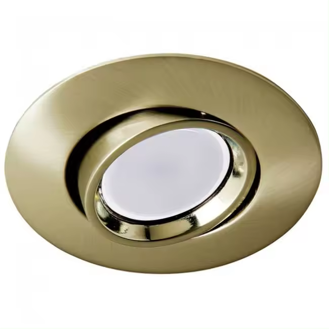 Wonderlamp Empotrable redondo oro viejo + Bombilla LED 8W neutra - 1