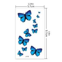 30pcs Tatuajes Temporales Impermeables 3D Con Colores De Mariposa Rosa Flor Y Plumas Para Niñas Mujeres Y Hombres Arte Corporal Falso Tatuaje - details 0